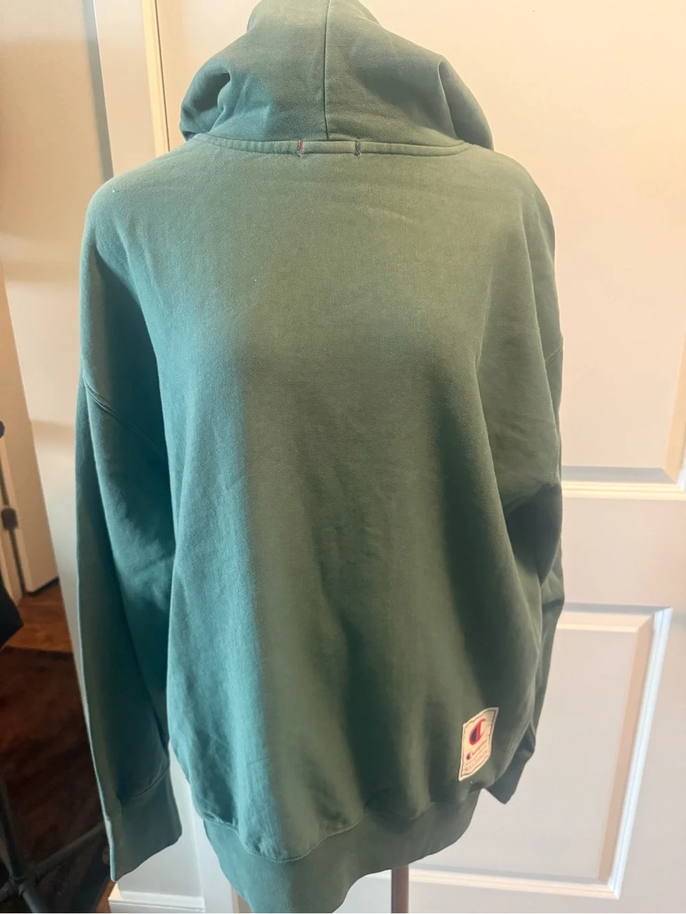 Champion Teal Green Pullover Hoodie with Front Pockets